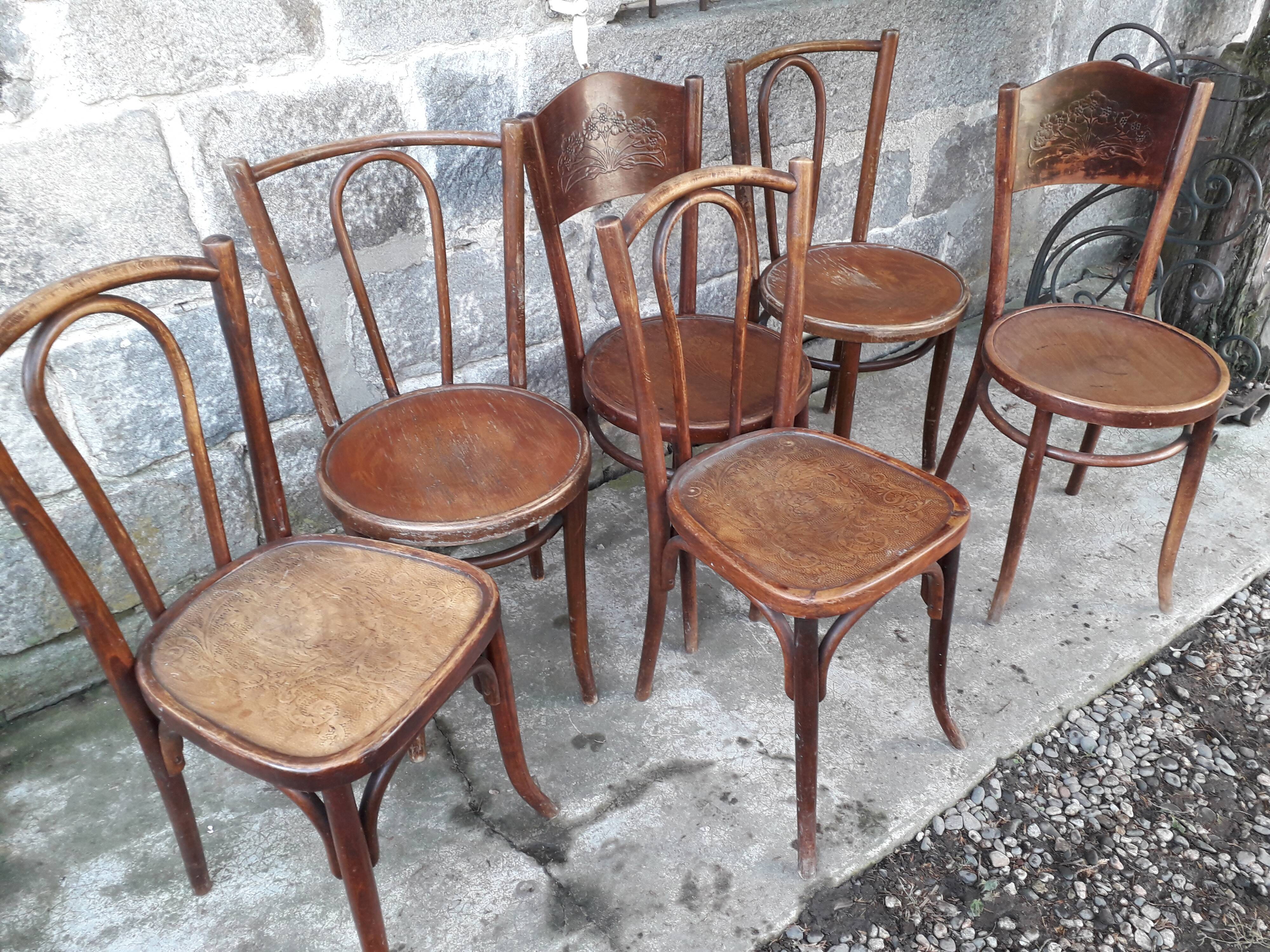 Set of 6 chairs Bistro mismatched