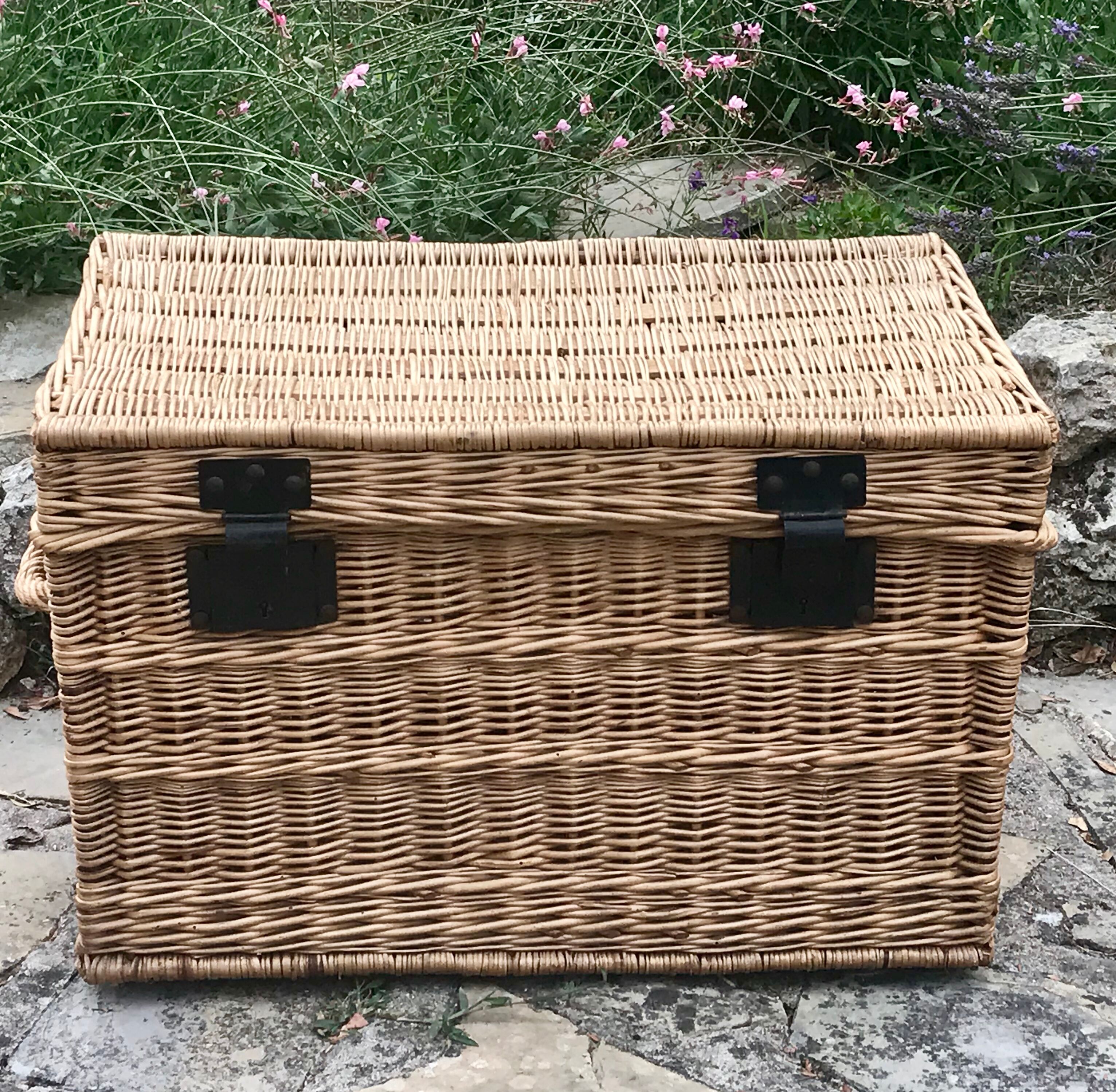 Vintage rattan trunk