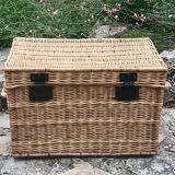Vintage rattan trunk