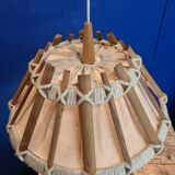 Suspension en bois et tissu, années 60