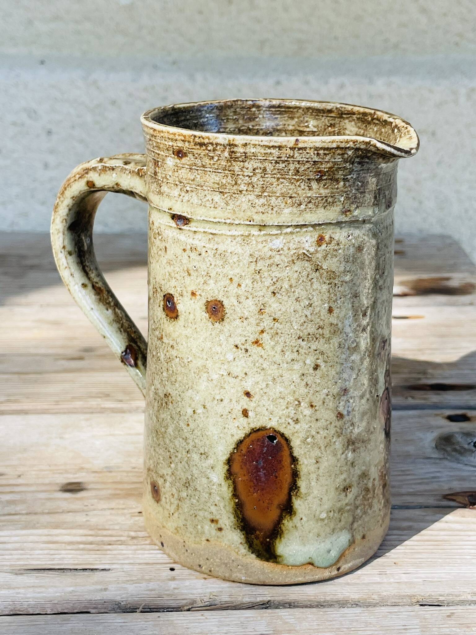 Pyrite stoneware pitcher Guy Roland Marcy