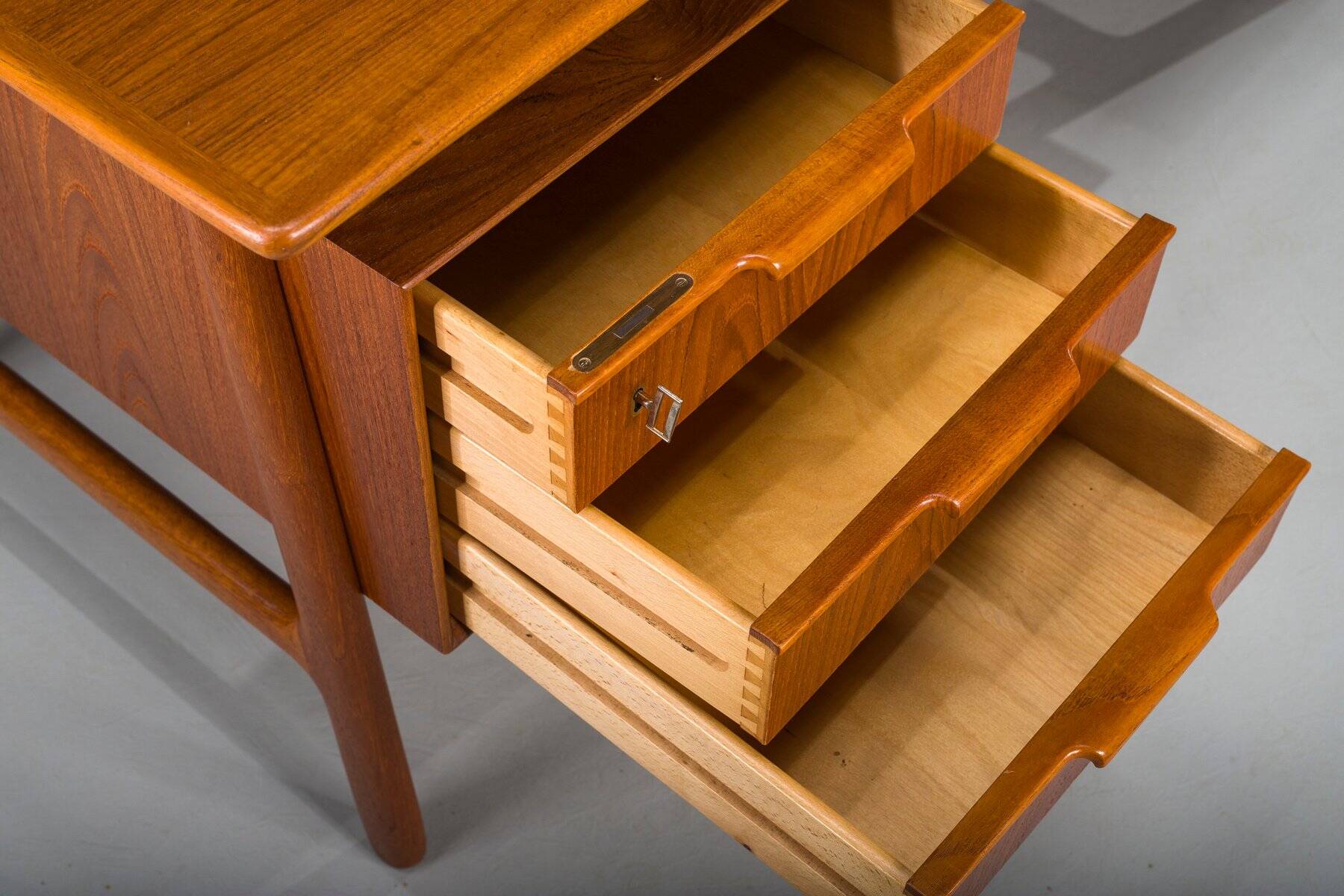 Model 75 Teak Desk from Omann Jun Møbelfabrik, 1960s