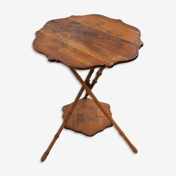 Table pedestal table wood, pedestal table wood imitation bamboo