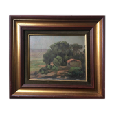 Painting : "Pinède à Pourcieux" - Var Provence signed Félix Pascal 1939 + frame
