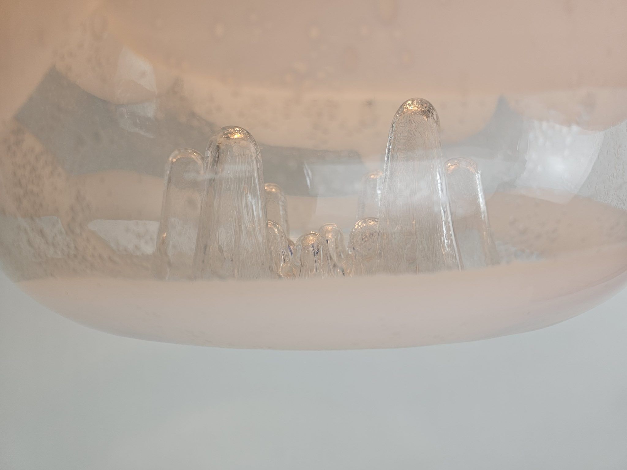 Suspension italienne en verre de Murano formes nuageuses