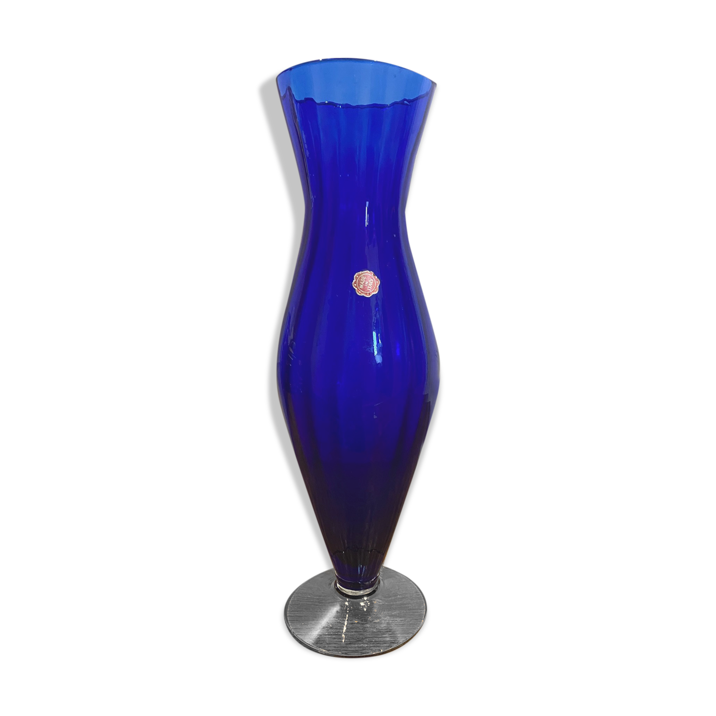 Blue murano glass vase