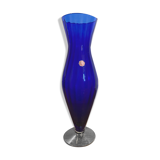 Blue murano glass vase