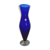 Blue murano glass vase