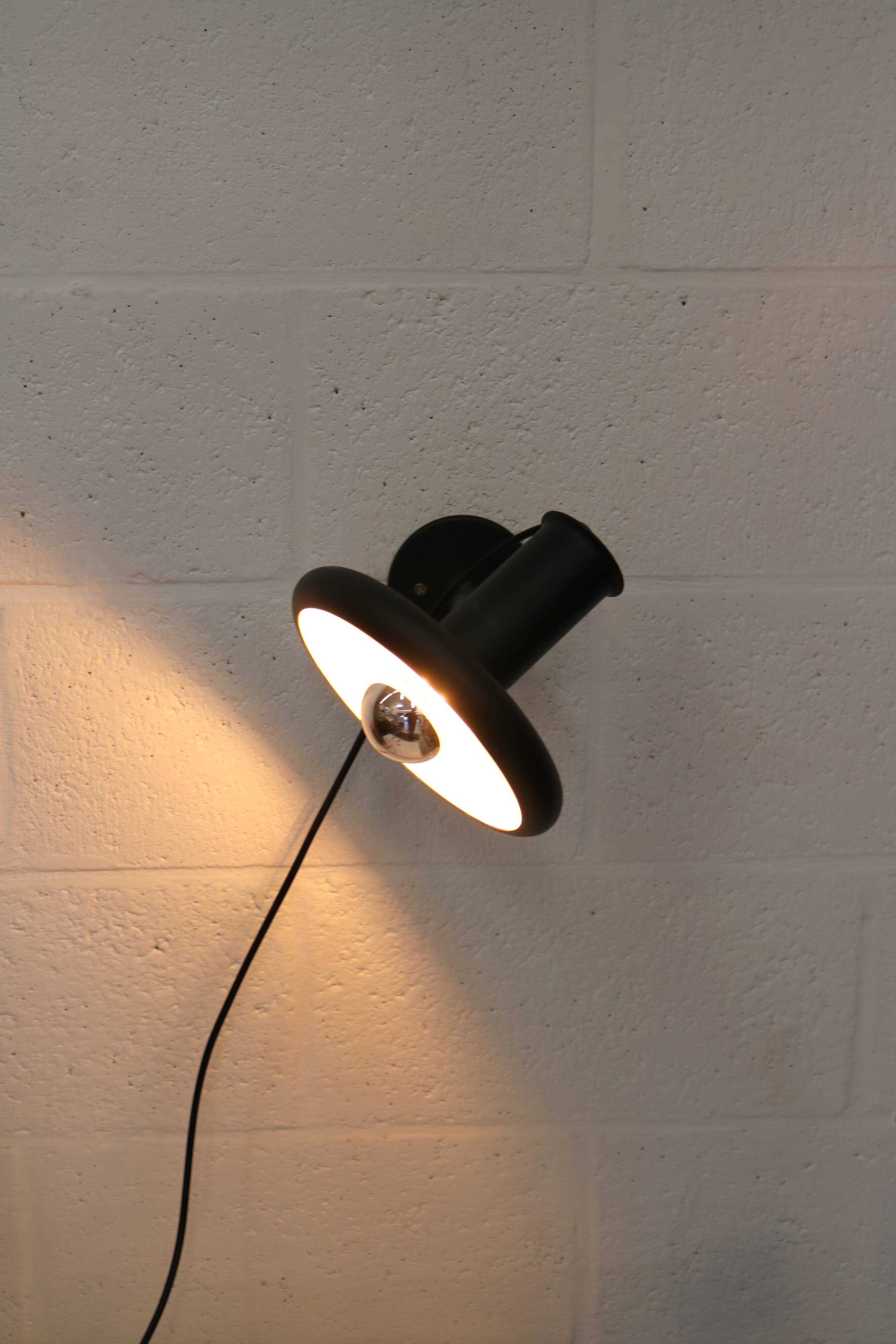 Top Design Fog & Morup black Wall Lamp - Optima 5 - Designed By Hans Due