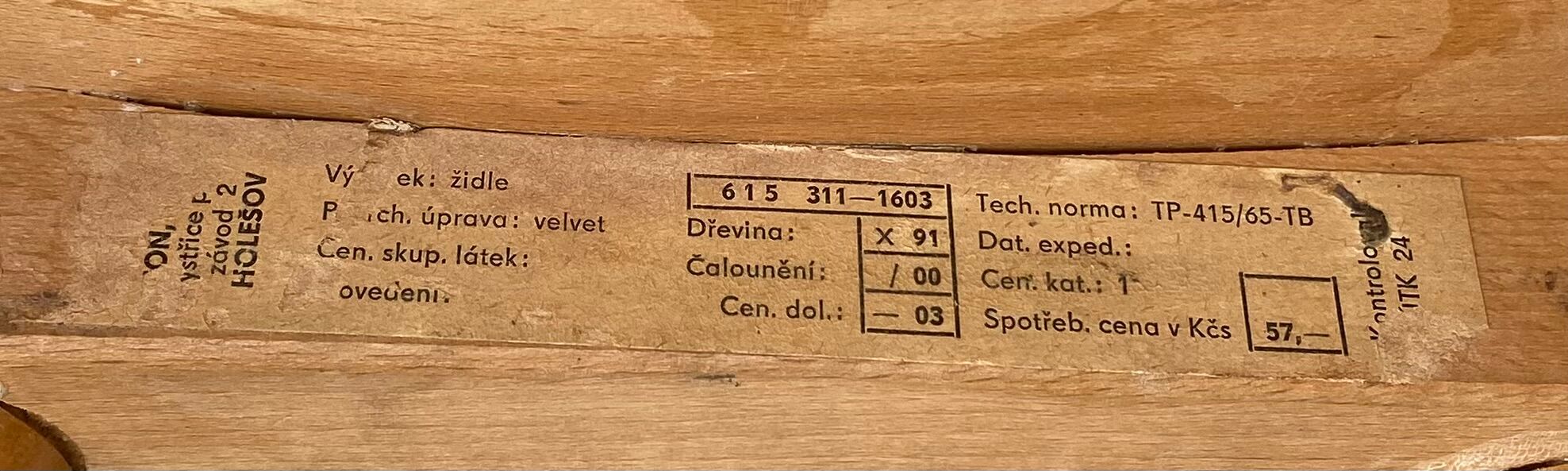 Vintage set Space Age sofa and two chairs for Drevopodnik Brno