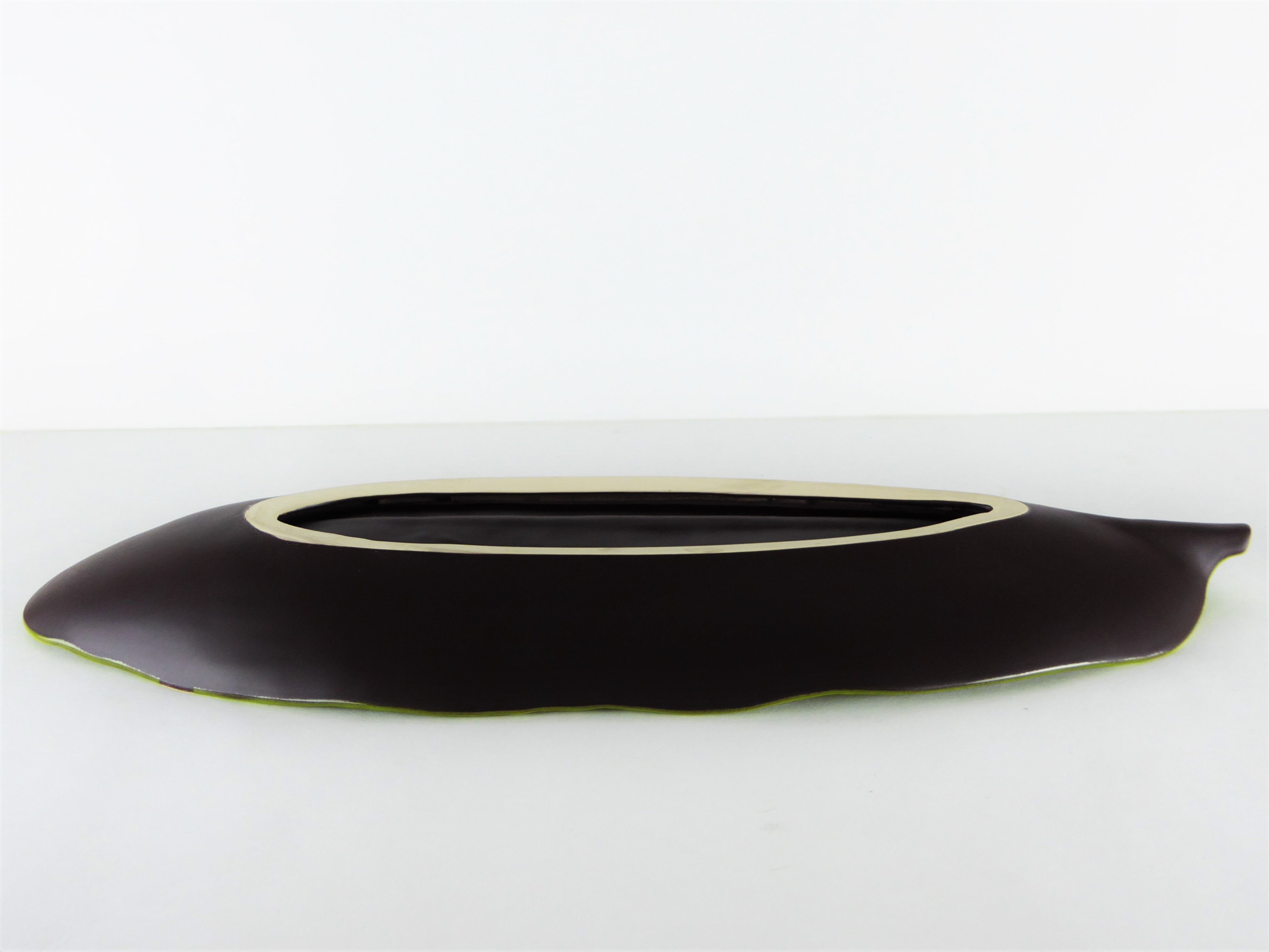 Leaf cut ceramic palm Lunéville 1980