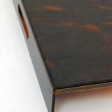Large tortoiseshell resin tray