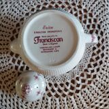 White teapot with rose pattern, Erica model by Franciscan, England