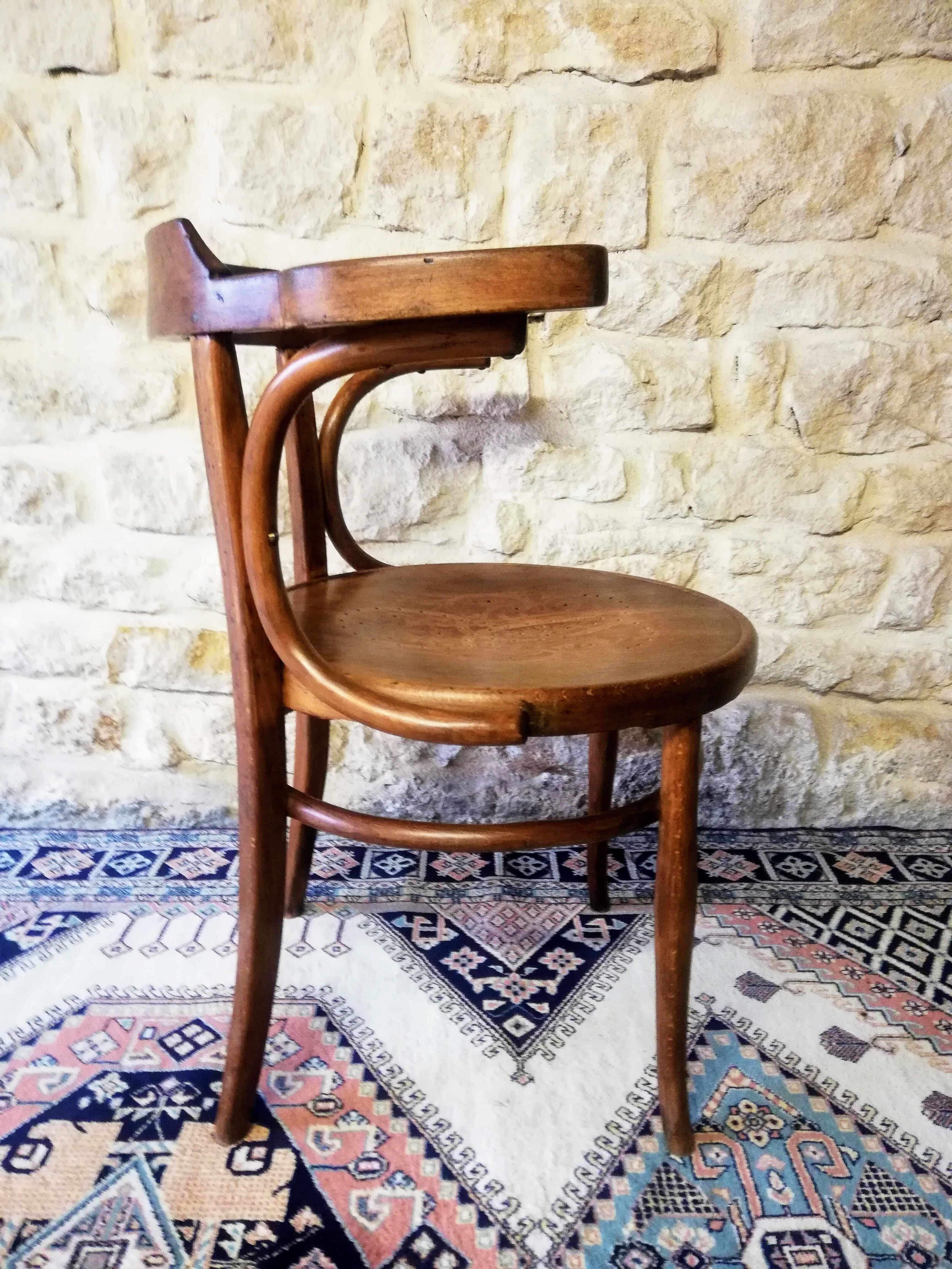 Vintage office chair J&J Kohn 1890 (label and stamp)