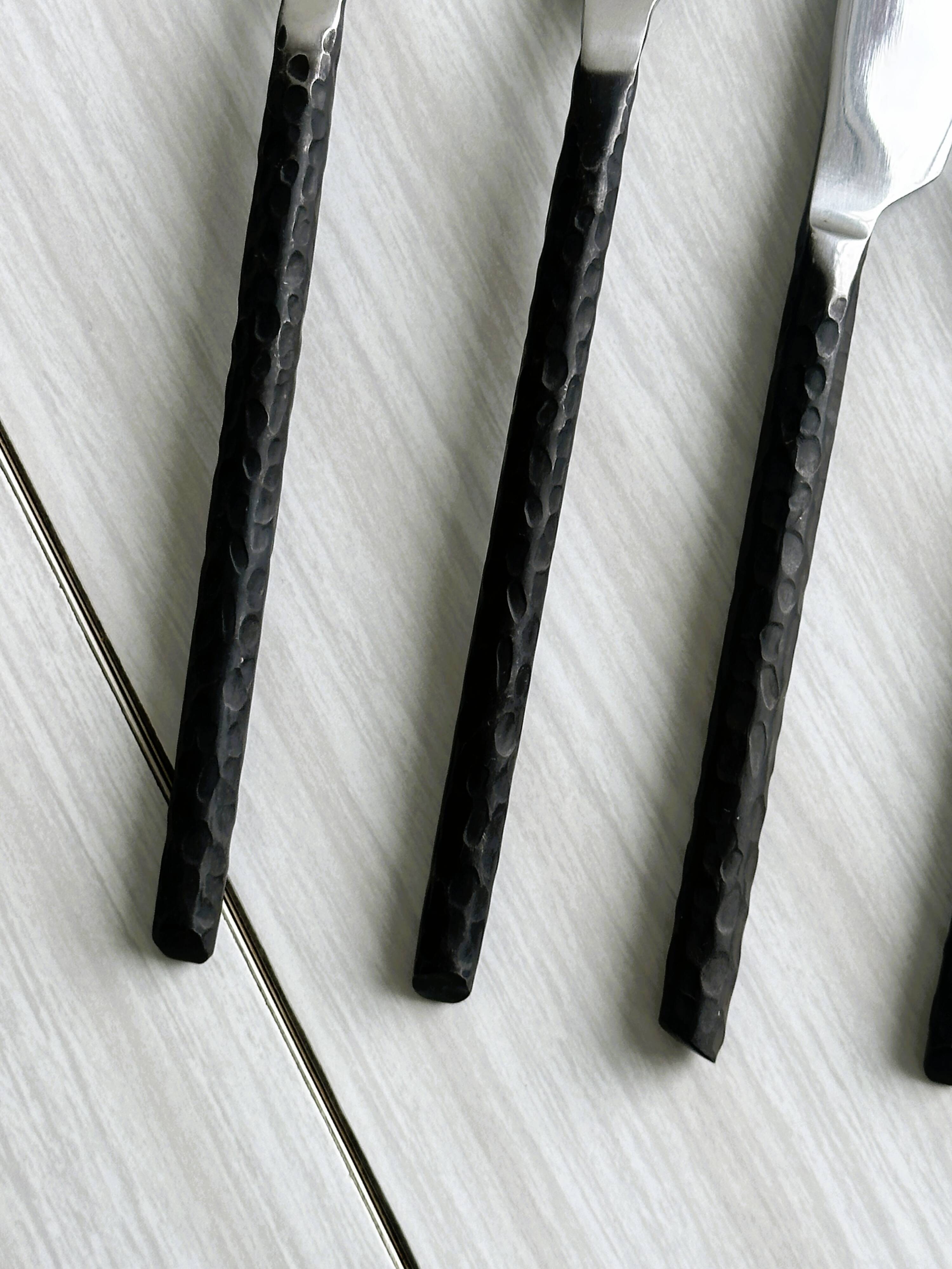 wrought metal cutlery set