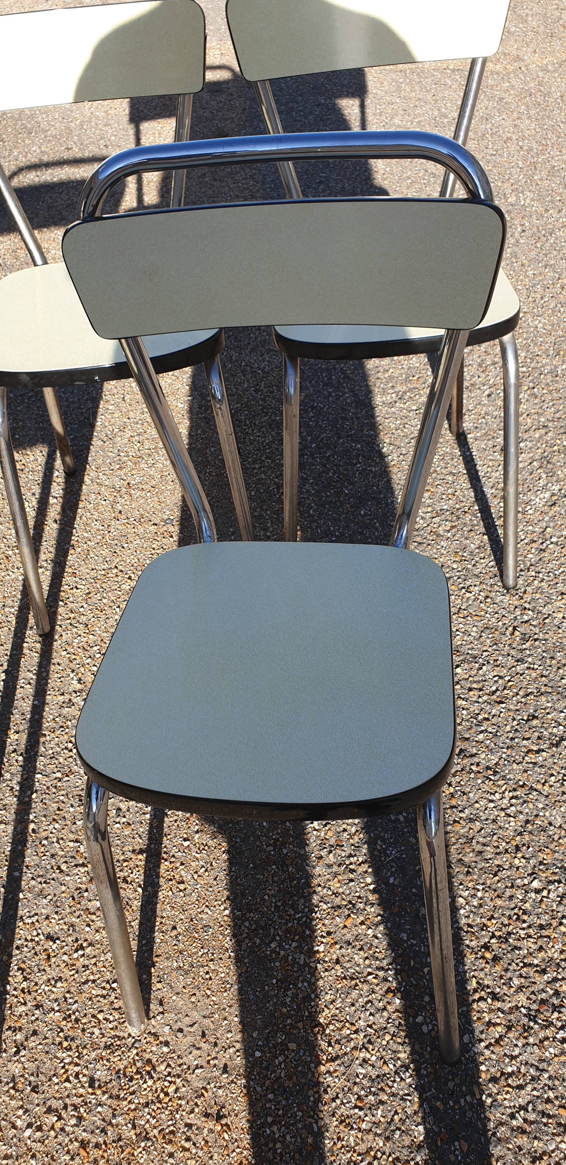 Vintage formica table and 4 chairs