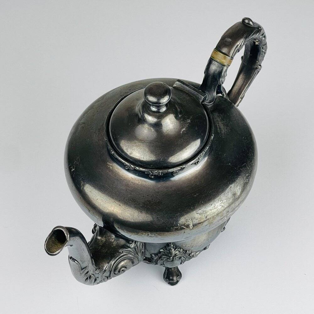 Théière ancienne en argent plaqué de la Barbour Silver Company, USA, fin 19ème siècle