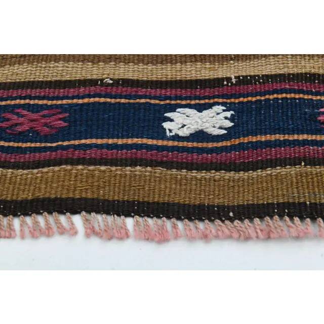 1970s Vintage Turkish Oushak Handmade Wool Cotton Brown Area Rug 167x229