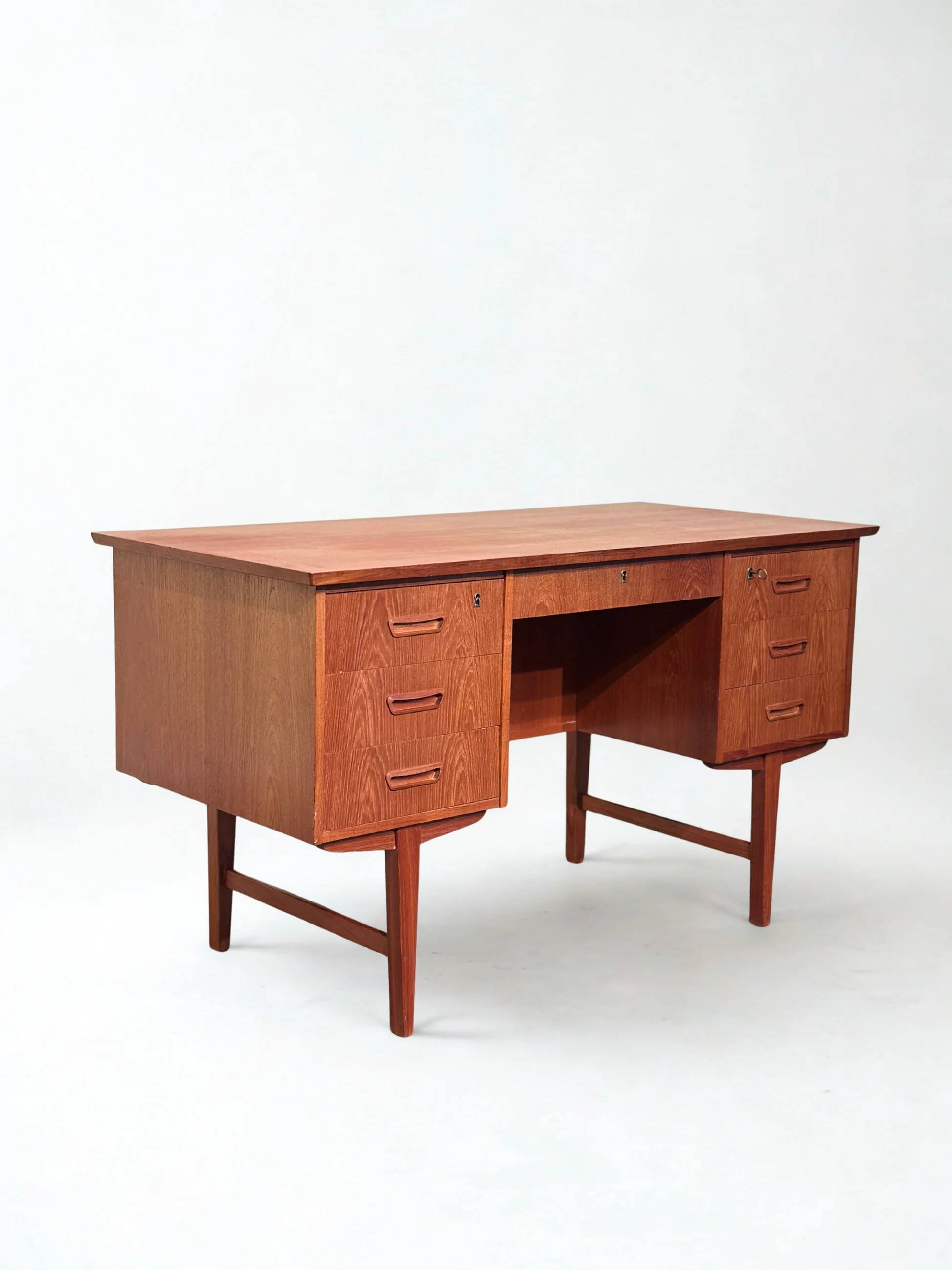 Danish teak freestanding desk