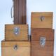 Cinq boîtes bois vintage