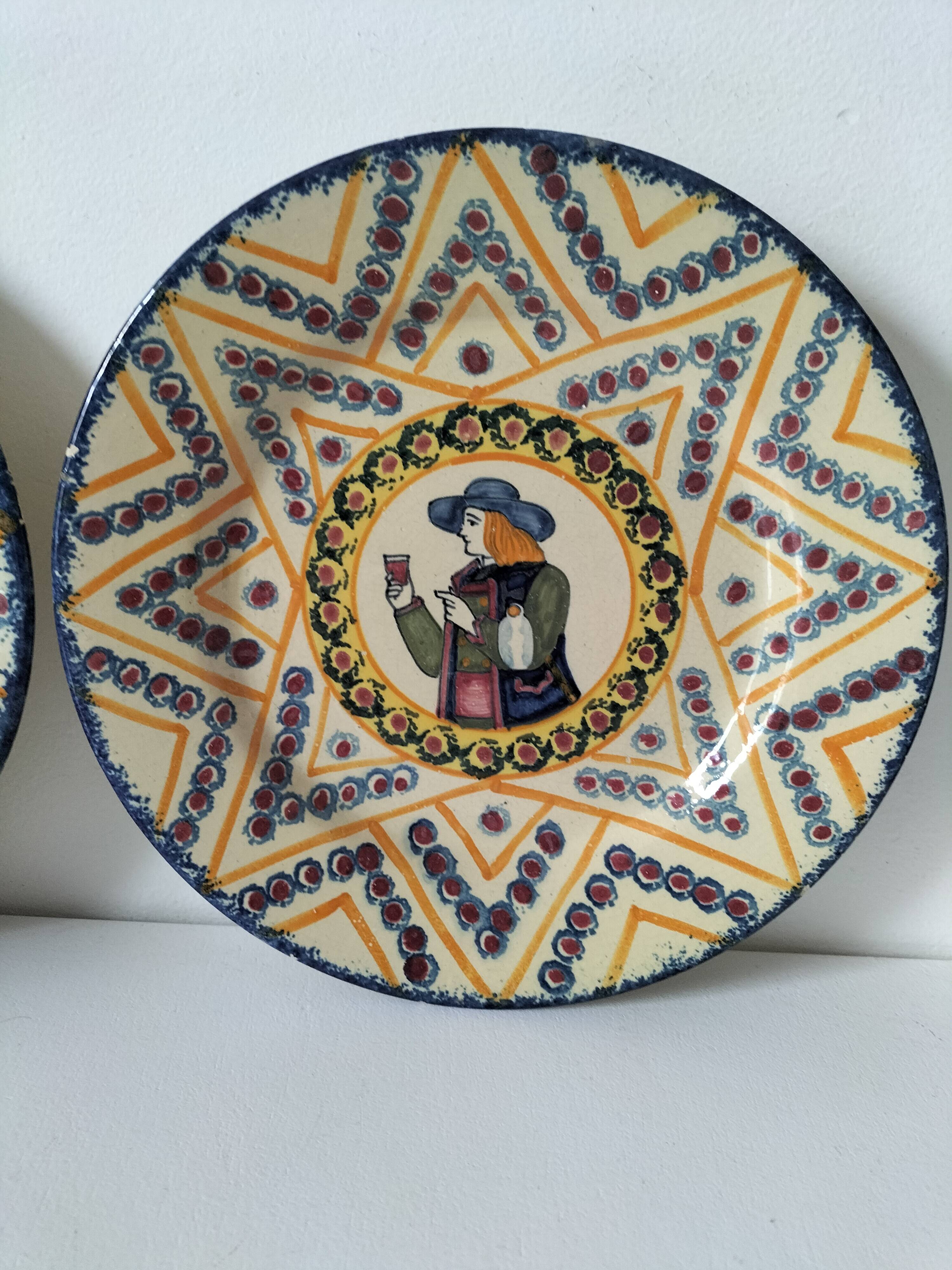 Duo of Henriot Quimper plates