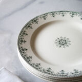 Six old flat plates "gagny" - iron earth