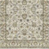 Tapis de maison fleuri beige
