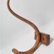 Curved wooden coat hook
