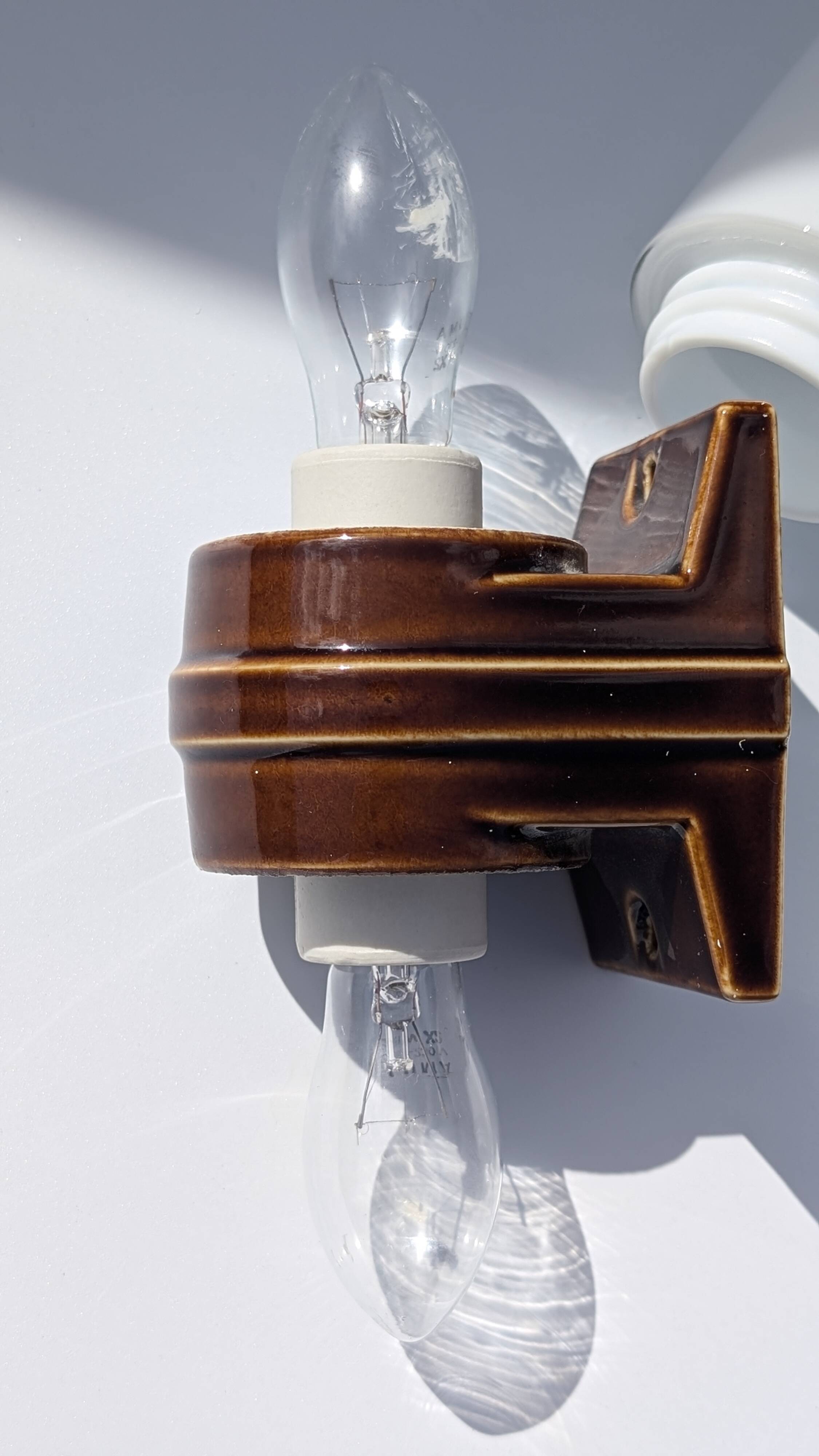 Ifö 6060 Sigvard Bernadotte - Vintage ceramic bathroom wall light