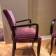 4 bridge chairs covered in Pierre Frey fabric.