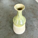 Vase Soliflore en grès - Beige et Vert Amandes