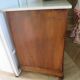 Louis Philippe style chest of drawers with 4 drawers in solid walnut and marble, 1900-1950.