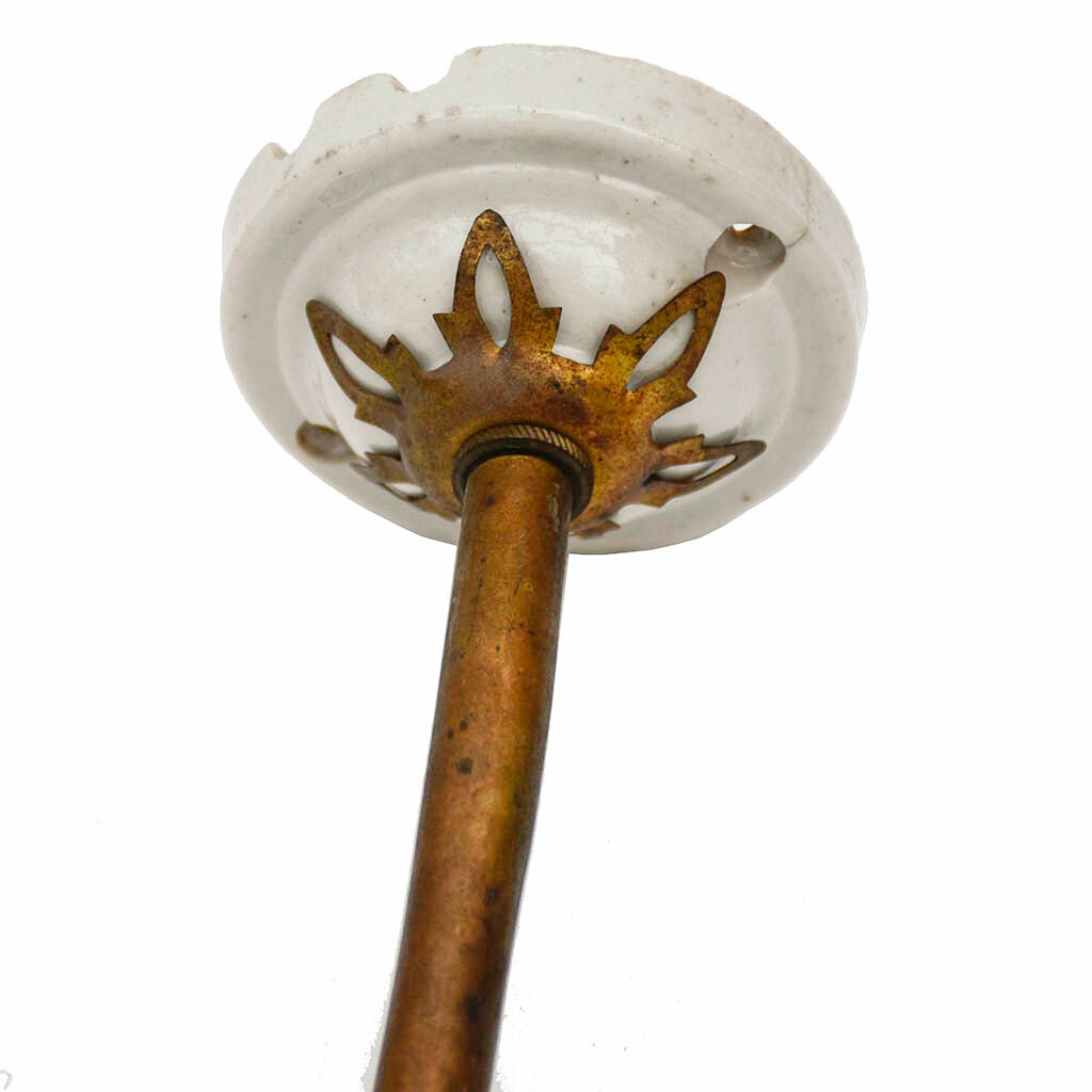 Wall sconce in brass with tulip glass old art deco