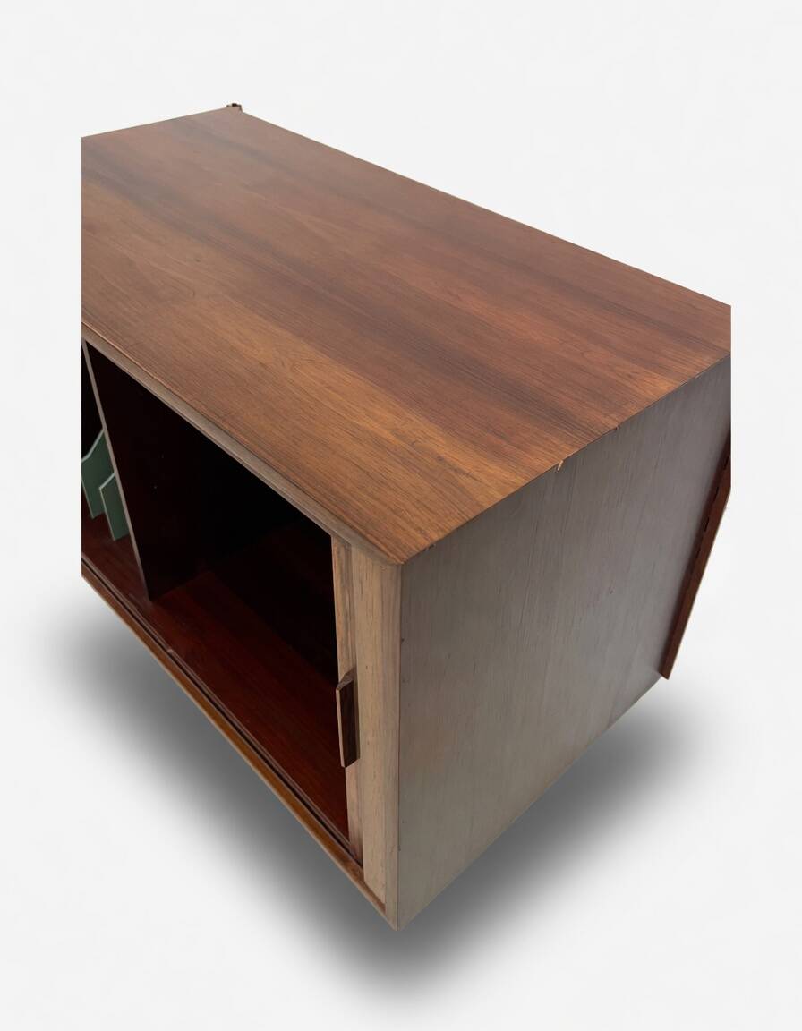 Rosewood Tambour Cabinet By Kai Kristiansen For Feldballes