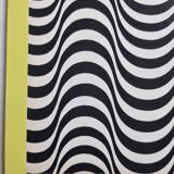 Screenprint signed after Maurice Tirmarche, Optical work of art "Op Art in yellow", 50 x 65 cm