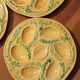 6 vintage majolica oyster plates, Arfilox, 1970