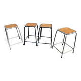 Set of 4 industrial stools