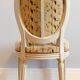 Chaise et fauteuil médaillon, style louis xvi, vers 1950