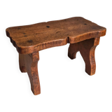 Old solid wood footrest stool