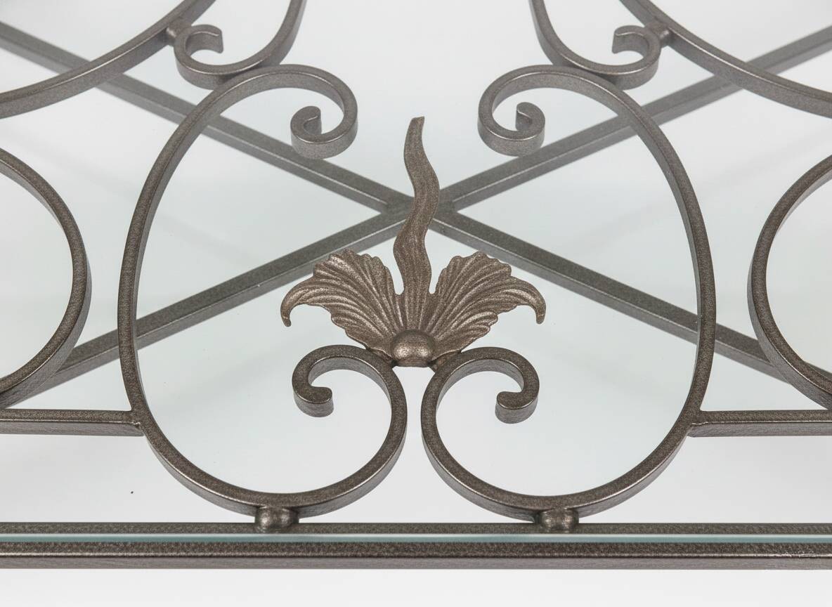 Wrought iron coffee table – Old Parisian balcony railing