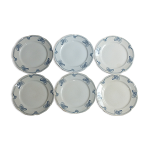 6 assiettes plates Art