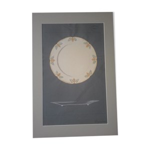 Dessin représentant une assiette