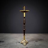 Dragon-styled floor ashtray – gilded brass – 1960s