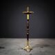 Dragon-styled floor ashtray – gilded brass – 1960s