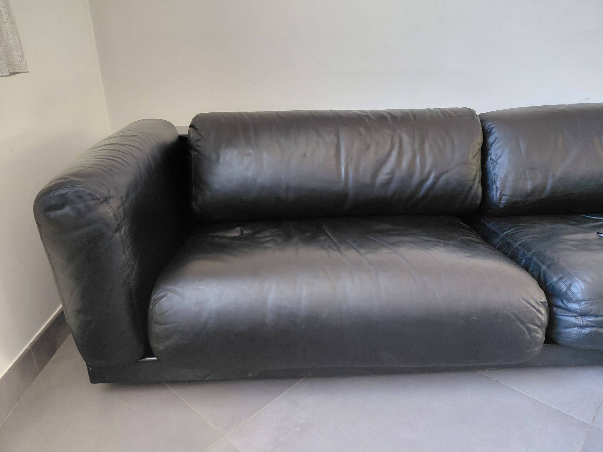 Cini Boeri - Gradual Lounge Sofa Black Leather Knoll/Gavina
