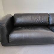Cini Boeri - Gradual Lounge Sofa Black Leather Knoll/Gavina