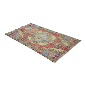 Anatolian handmade vintage rug 212 cm x 125 cm