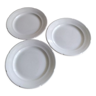 3 assiettes plates