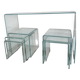 Console glass Akante and nesting side tables