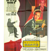 Affiche cinéma vintage ancienne originale 1964 pas de printemps pour marnie alfred hitchcock